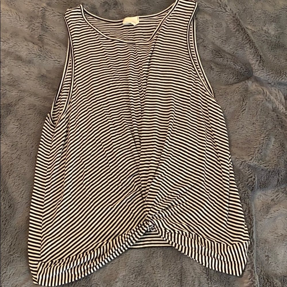Striped top.